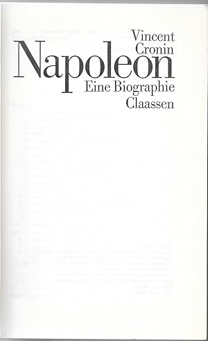 Bild des Verkufers fr Napoleon - Eine Biographie zum Verkauf von Antiquariat Christian Wulff