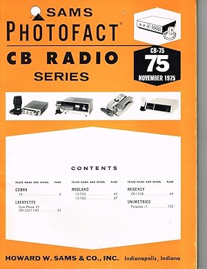 Seller image for Sams Photofact Cb Radio Series CB-75, November, 1975 for sale by SUNSET BOOKS