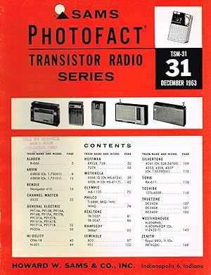 Sams Photofact Transistor Radio Series TSM-31 December 1963 (VOL 31)
