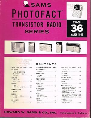 Sams Photofact Transistor Radio Series TSM-36 March 1964 (VOL 36)