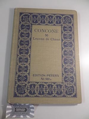 Imagen del vendedor de 50 Lecons de Chant pour le medium de la voix, Opus 9. Ed. Peters 7274. a la venta por Druckwaren Antiquariat