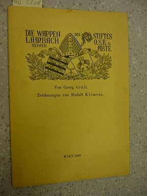 Die Wappen des Benediktiner-Klosters Lambach und seine Äbte. "Zeichnunge von Klement (Sonderabdru...