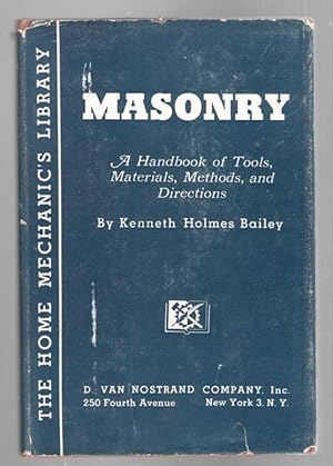 Seller image for Masonry: A Handbook of Tools, Materials, Methods, and Directions for sale by Mystery Cove Book Shop