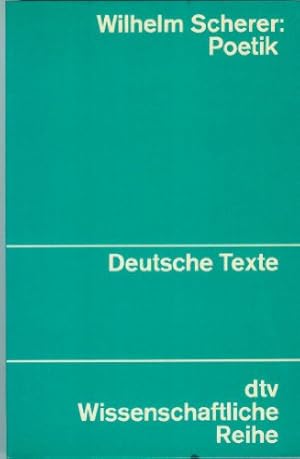 Seller image for Poetik - Deutsche Texte - Wissenschaftliche Reihe - for sale by Allguer Online Antiquariat