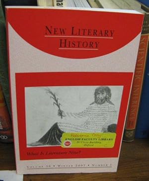 Bild des Verkufers fr New Literary History: A Journal of Theory and Interpretation; Volume 38, Number 1, Winter 2007 zum Verkauf von PsychoBabel & Skoob Books