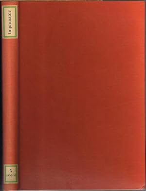 Imprimatur. Ein Jahrbuch für Bücherfreunde. Band X. 1950/51. Herausgegeber: Siegfried Buchenau.