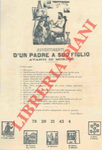 Avvertimenti d'un padre a suo figlio avanti di morire.