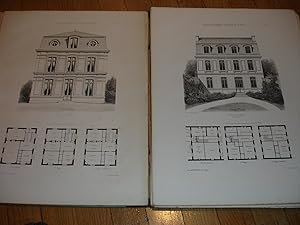 Immagine del venditore per Maisons de campagne des environs de Paris. Choix des plus remarquables maisons bourgeoises, nouvellement construites aux alentours de Paris. Avec plans. Dessines d'apres nature par Victor Petit venduto da Cole & Contreras / Sylvan Cole Gallery