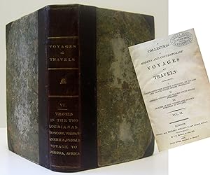 Imagen del vendedor de (1) TWO LOUISIANAS.AMONG THE SAVAGE NATIONS (2) N-E OF SIBERIA (3) ST PETERSBURGH TO GERMANY (4) TRAVELS INTERIOR AMERICA.CAPTAINS LEWIS & CLARK (5) WESTERN COAST OF AFRICA (6) TOUR OF SHEERAZ (7) TRAVELS ITALY TO ENGLAND VOL VI in Series: a collection of modern and contemporary voyages and travels: containing, i. translations from foreign languages, of voyages never before translated. ii original voyages and travels never before published. iii. analyses of new voyages a la venta por Nick Bikoff, IOBA