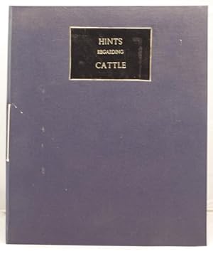 Hints Regarding Cattle; drawn up with a view, of being inserted in the analysis of the Statistica...