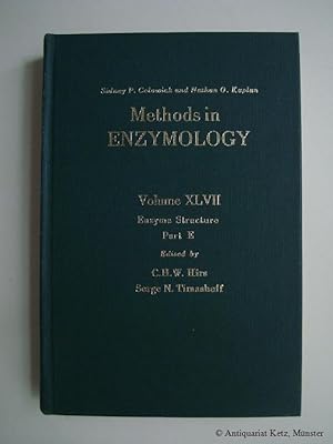 Image du vendeur pour Methods in Enzymology. Volume XLVII (47). Enzyme Structure. Part E. mis en vente par Antiquariat Hans-Jrgen Ketz
