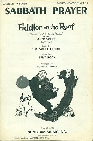 Immagine del venditore per SABBATH PRAYER: Mixed Voices (S.A.T.B.) FROM FIDDLER ON THE ROOF venduto da 100POCKETS