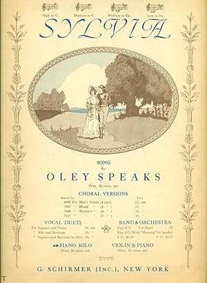 Seller image for SYLVIA: Song By Oley Speaks: PIANO SOLO for sale by 100POCKETS