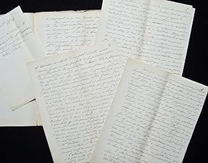 Article manuscrit autographe de Prevost-Paradol de 12 feuillets, paru dans le Journal des Débats,...