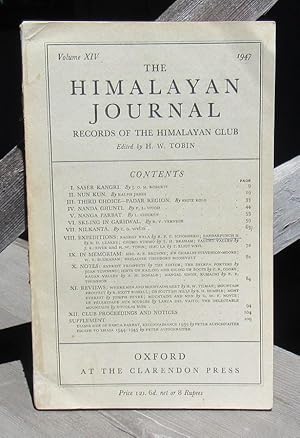 Immagine del venditore per The Himalayan Journal Volume XIV 1947 Records of the Himalayan Club venduto da JP MOUNTAIN BOOKS