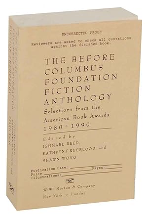 Bild des Verkufers fr The Before Columbus Foundation Fiction Anthology: Selections from the American Book Awards 1980-1990 zum Verkauf von Jeff Hirsch Books, ABAA