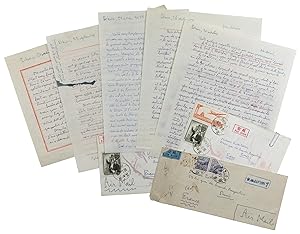 Seller image for 5 autograph letters signed ("Michel"). for sale by Antiquariat INLIBRIS Gilhofer Nfg. GmbH