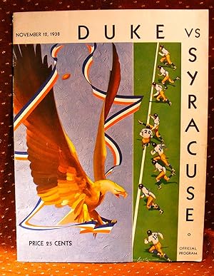THE STADIUM REVIEW Official Football Program of Syracuse University November 12, 1938 DUKE vs SYR...