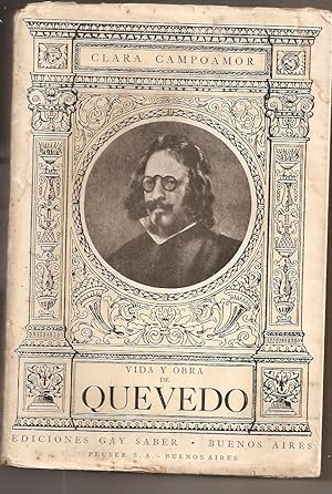 Bild des Verkufers fr VIDA Y OBRA DE QUEVEDO zum Verkauf von Buenos Aires Libros