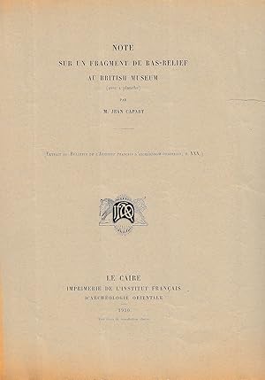 Bild des Verkufers fr Un passage de la stle du gnral Antef (Glyptothque Ny Carlsberg, Copenhague). (Bulletin de l'Institut franais d'archologie orientale BIFAO). zum Verkauf von Librarium of The Hague