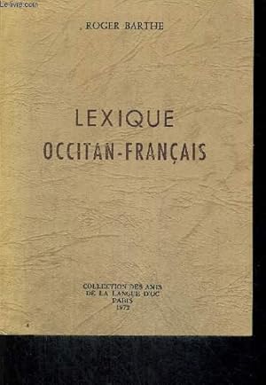 Seller image for LEXIQUE OCCITAN FRANCAIS for sale by Le-Livre