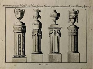 Seller image for Inventions nouveaux de differents vases, gaines, colonnes, supportes  console pour bustes, figures. for sale by Ludwig Rosenthal's Antiquariaat