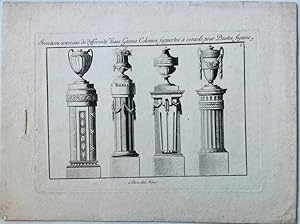 Seller image for Inventions nouveaux de differents vases, gaines, colonnes, supportes  console pour bustes, figures. for sale by Ludwig Rosenthal's Antiquariaat