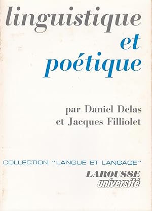 Imagen del vendedor de Linguistique et potique - collection "langue et langage" a la venta por Pare Yannick