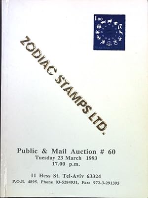 Zodiac Stamps Ltd.: Public & Mail Auction No. 60, Tuesday 23 March 1993;