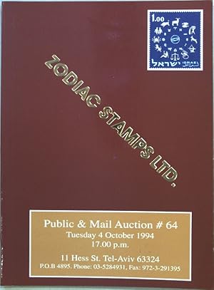 Zodiac Stamps Ltd.: Public & Mail Auction No. 64, Tuesday 4 October 1994;