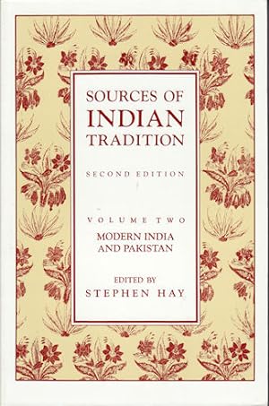 Bild des Verkufers fr Sources of Indian Tradition. Volume II: Modern India and Pakistan. zum Verkauf von Asia Bookroom ANZAAB/ILAB