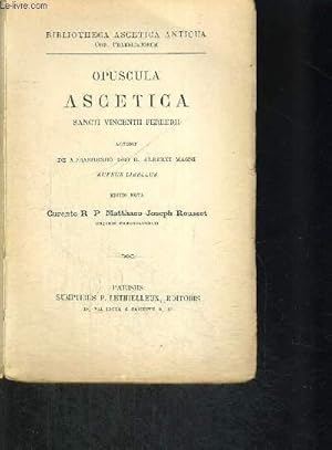 Seller image for OPUSCULA ASCETICA for sale by Le-Livre