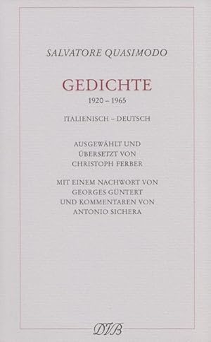 Imagen del vendedor de Gedichte : 1920-1965. Italienisch - Deutsch a la venta por AHA-BUCH GmbH