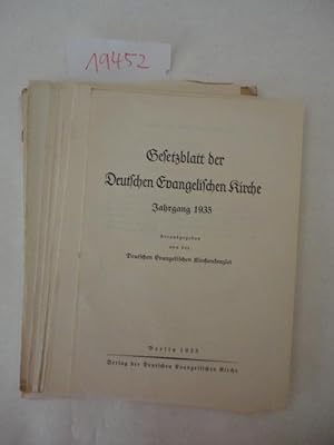 Imagen del vendedor de Gesetzblatt der Deutschen Evangelischen Kirche Ausgabe A (Reich) 1935 a la venta por Galerie fr gegenstndliche Kunst