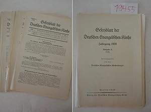 Imagen del vendedor de Gesetzblatt der Deutschen Evangelischen Kirche, Jahrgang 1938 Ausgabe A (Reich) Dieses Buch wird von uns nur zur staatsbrgerlichen Aufklrung und zur Abwehr verfassungswidriger Bestrebungen angeboten (86 StGB) a la venta por Galerie fr gegenstndliche Kunst