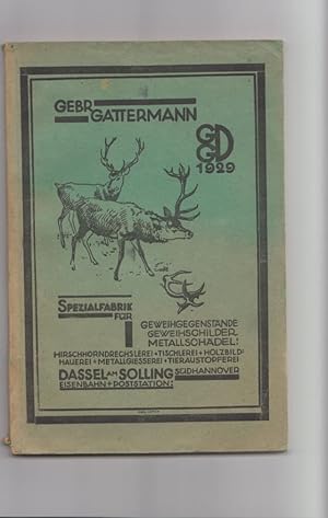 Spezialfabrik für Geweihgegenstände, Geweihschilder, Metallschädel. Hirschhorndrechslerei, Tischl...
