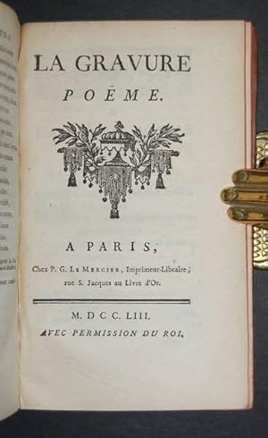 Typographiae excellentia [L'excellence de l'imprimerie. Poëme latin]. Paris: 1754. Second edition...