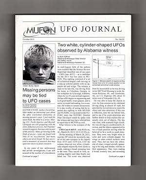 MUFON UFO Journal / October, 2013. Missing Persons Tied to UFO Cases; Alabama White Cylinder UFOs...