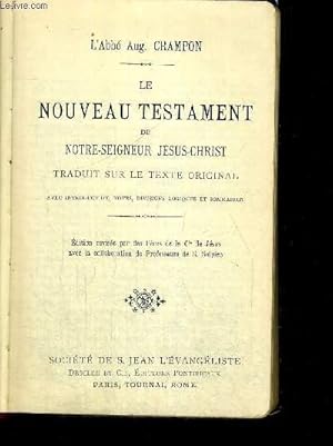 Seller image for LE NOUVEAU TESTAMENT DE NOTRE SEIGNEUR JESUS CHRIST for sale by Le-Livre