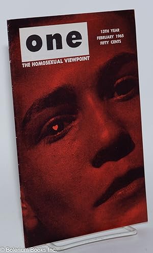 Seller image for ONE Magazine; the homosexual viewpoint; vol. 13, #2, February 1965 for sale by Bolerium Books Inc.