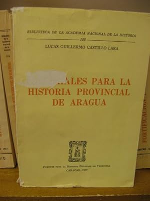 Imagen del vendedor de Biblioteca de la Academia Nacional de la Historia: 128: Materiales Para la Historia Provincial de Aragua a la venta por PsychoBabel & Skoob Books