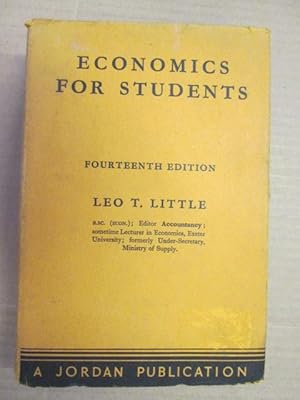 Image du vendeur pour Economics for students mis en vente par Goldstone Rare Books