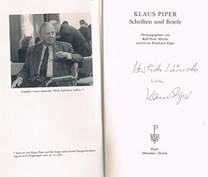 Klaus Piper. Schriften und Briefe. Herausgegeben von Ralf-Peter Märtin und Ernst Reinhard Piper.