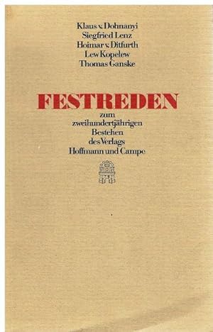 Festreden zum zweihundertjährigen Bestehen des Verlags Hoffmann und Campe.