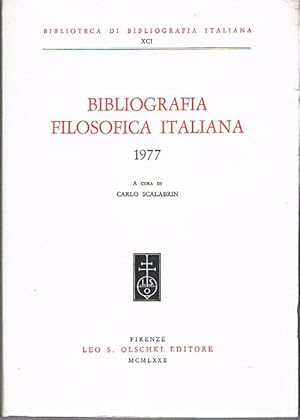 Bild des Verkufers fr Bibliografia filosofica italiana 1977. zum Verkauf von terrahe.oswald