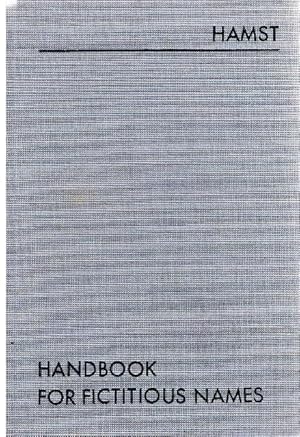 Handbook for fictious names being a guide to authors, chiefly in the lighter literature of the XI...