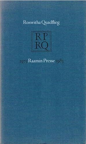 Bild des Verkufers fr Roswitha Quadflieg Raamin Presse 1973 - 1983. zum Verkauf von terrahe.oswald