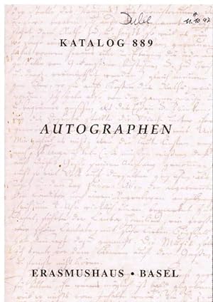 Katalog 889: Autographen von Schriftstellern.