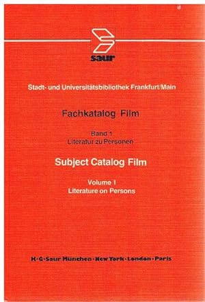 Fachkatalog Film. Band I: Literatur zu Personen. Bestandsverzeichnis bis Juli 1981. Subject Catal...