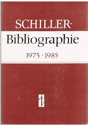 Bild des Verkufers fr Schiller-Bibliographie 1975-1985. zum Verkauf von terrahe.oswald